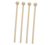 Garneck 4 Mazos de Madera para Percusión y Baquetas de Percusión Martillo Mango Largo y Bola Dura, Diseño Ergonómico para Marimbas y Xilófonos, Adecuado para Enseñanza Escolar