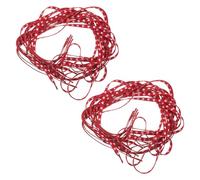 Garneck 4 Pares Cordones Planos para Zapatillas Rojos Estampado de Corazones Blancos, 120cm, Poliéster, Paquete, Ideales para Actividades Diarias y Uso Casual