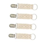 Garneck 4 piezas Clips Portátiles para Sombreros Beige Sujetadores Multifuncionales para Viajes y Bolsas Pinzas Prácticas para Fijar Sombreros y Evitar Pérdidas al Aire