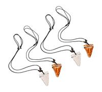 Garneck 4 piezas Collar de Diente de Tiburón para Hombre Ajustable Colgantes de Hueso Estilo Hawaiano para Playa y Aventura Joyería de Surfista Souvenirs de Viaje