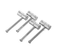 Garneck 4 Piezas de Selletas de Puente para Guitarra Eléctrica de 4 Cuerdas, Metal Plata Ajuste Fácil E Intonación para Práctica y Performance