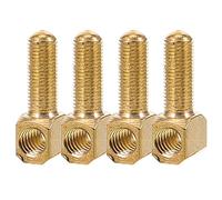 Garneck 4 Piezas de Tornillo para Varilla de Violín y Violonchelo Accesorio Metálico de Reparación Color Amarillo Herramienta Práctica para Mantenimiento de Cuerdas Compatible con