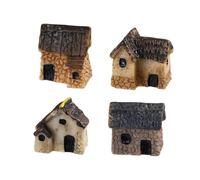 Garneck 4 Piezas Miniatura de jardinería Paisaje de Pueblo Casas Miniatura casa de Casas DIY Bonsai terrario Manualidades Adornos de Escritorio para decoración de jardín de Hadas Estilo Aleatorio