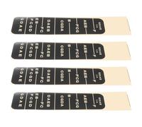 Garneck 4 Piezas Pegatinas para Diapasón de Violín, Notas del Diapasón para Violín, Papel Negro, 4/4 1/2 1/4, Reutilizable, para Aprender a Tocar, para Principiantes