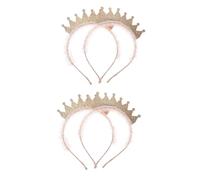 Garneck 4 Piezas pinza de pelo de diadema de lentejuelas de mujer niña diademas brillo tocados de cumpleaños de niño de chicas el plastico rosa