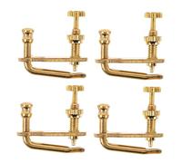 Garneck 4 Piezas recortadora de violín rendimiento duradero afinadores convenientes precisión de ajuste fino sintonizadores de violín afinador de guitarra metrónomo Metal Dorado