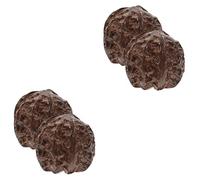 Garneck 4 Piezas Wenwan Mango Decoración Deportiva Decoración Bolas De Estrés Deportivas Talla De Madera Melocotón Hoyo Adorno De Frutas Bolas De Masaje De Adorno De Talla De