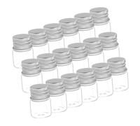 Garneck 48 Piezas botellas de viaje transparentes vial de vidrio mini frascos de vidrio