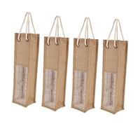 Garneck 4piezas Bolsa De De Arpillera Natural para Práctica y Resistente para Botellas De