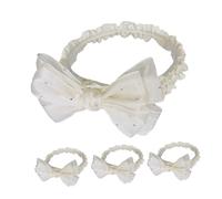 Garneck 4piezas Diademas para Niñas con Lazo Diademas Cómodas para Bebés con Lazo para Fotos de Fiestas para Recién Nacidas