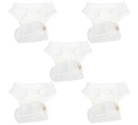 Garneck 5 Piezas de Pañales Reutilizables para Recién Nacidos de Algodón Blanco, Lavables y Cómodos para Promover Hábitos Saludables de Sueño Nocturno