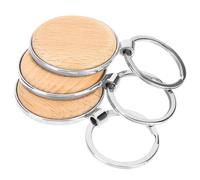 Garneck 5 Piezas Llaveros de Madera en Blanco sin Terminar Etiquetas de Madera para Llaves Llavero Estético 2 Usos para Llaves del Coche para Mochila y Lanyard