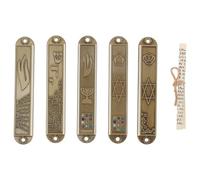 Garneck 5 unidades de pergamino de Mesusa para puerta, amuleto judío, decoración para puerta con papel de rollo Jerusalén Israel, regalos judíos, artículos religiosos, colgantes Feng Shui, decoración