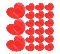 Garneck 50 Parches Adhesivos en Forma de Corazón Rojo Vendajes Transpirables para Heridas Tamaño 52X42 MM Vendas Adhesivas Pequeñas para Cuidado de Lesiones y