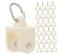 Garneck 50 Piezas Ruedas para Rieles de Cortina Curva Inoxidable Poleas Deslizantes Silenciosas para Cortinas Hogar y Oficina Alta Resistencia y Movimiento