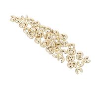 Garneck 50 Piezas Tope Final de Cadena de Bolas de Cobre Dorado de 5mm para Joyería DIY Cierre Seguro y Compatibilidad para Decoración del Hogar y Persianas