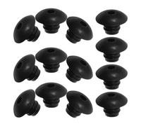 Garneck 50 Tapones de Caucho para Tablero Perforado Topes de Bloqueo para Ganchos de Clavija Accesorios Estabilizadores Compatibles Color Negro 50 Piezas para Organización Industrial