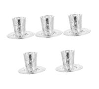 Garneck 5juegos Tazas De Vino con Plato Copa De Vino para Shabbat Diseño Elegante y Duradero para Fiestas Judías y Celebraciones