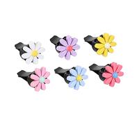 Garneck 6 juegos Clip Difusor de Perfume Forma de Flor para Coche de Decoración Interior de Automóvil Aromaterapia Práctica y Elegante para Fiestas y Cumpleaños
