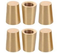 Garneck 6 Piezas 6 Piezas Patas Cónicas de Latón 20 MM para Tabla de Cortar y Muebles, Almohadillas Elevadoras Antideslizantes para Bandejas y Accesorios de Cocina, Soporte Resistente y