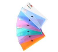 Garneck 6 Piezas Carpeta de Archivos de Plástico Pp con Cierre a Presión, Diseño Simple y Práctico, Adecuado para Escuela, para Organizar Documentos y Sobres Color Aleatorio