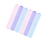 Garneck 6 piezas Cepillos Labiales de Silicona con Tapa Aplicadores Multiusos para Maquillaje Preciso y Difuminado Varitas para Labios Colores Rosa Morado y Azul para Gloss y Corrector