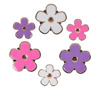 Garneck 6 Piezas clip de aromaterapia de coche decoraciones de coche decoraciones lindas del de la muchacha clip de ventilación de flores clips de ventilación de Metal