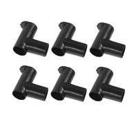 Garneck 6 Piezas Conectores de Plástico para Tendedero Accesorios para Secado Abrazaderas de Tubo Ángulo Recto para Bastidores de Ropa de Piso Color Negro