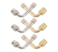 Garneck 6 piezas Extensiones Válvula Neumático Grados Prolongadores Válvula Coche y Moto Accesorio Metálico Duradero para Fácil Instalación y Medición Precisa de Presión