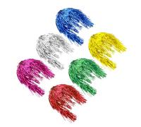 Garneck 6 Piezas Peluca de Oropel de Colores para Cosplay y Fiesta, Fibra de Alta Temperatura, Peluca Metálica Decorativa para Disfraces Únicos Color Aleatorio
