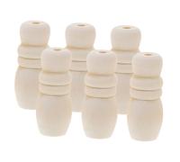 Garneck 6 Piezas Pomos de Madera para Cordón de Persianas Accesorios Resistentes para Cortinas Interiores y Exteriores Diseño Estable y Fácil de Instalar Reemplazo para Tiradores de