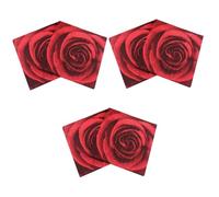 Garneck 60 Hojas Servilleta Para Fiesta Toallas De Papel a Granel Por Caja Servilletas De Bebidas Servilleta De Fiesta Tejidos De Boda Decoración Servilleta De Flor De Rosa Rojo