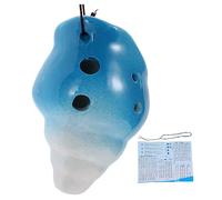 Garneck 6agujeros Ocarina De Cerámica Forma De Caracol Azul Instrumento De Viento Para Principiantes Para Prácticas Musicales