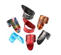 Garneck 7piezas Púas de Dedo de Plástico para Guitarra Juego de Púas para Pulgar Accesorio Útil para Practicar y Tocar el Ukelele Varios estilos