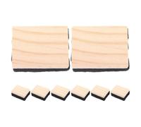 Garneck 8 Piezas Borrador de Pizarra de Madera y Fieltro Compacto Estilo Campus, Ligero y Portátil para Limpieza Efectiva en Aulas y Oficinas