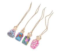 Garneck 8 Piezas Colgantes de Perfume para Coche de Cerámica y Vidrio Colgantes Decorativos para Difundir Fragancia Accesorios para Decoración del Auto Color Aleatorio Varios estilos