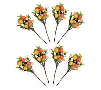 Garneck 8 Piezas Decoraciones de Pascua Huevos Flores Artificiales para Jarrones para Decoración Primavera