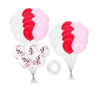 Garneck 80Piezas Valentine's Day Party Balloon Cute Heart Shaped Decorations Reusable Latex Balloons For Weddings Anniversaries Special Occasions