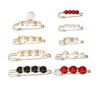 Garneck 9 piezas Clips para Suéter y Cárdigan con Perlas Broches para Mujeres Diseño Ligero y Clásico Accesorios Vintage para Bufandas y Camisas Fácil de Usar y Portátil Regalo