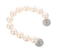 Garneck Abrazadera Magnética para Cortinas sin Perforación, 20 Cm Color Beige, Soporte Decorativo Perlas, Accesorio para Atar Cortinas en Hogar y Cocina