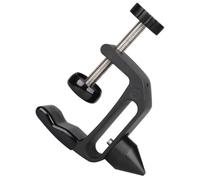 Garneck Abrazadera Multifuncional para Clarinete Negro, Soporte de Escritorio para Pulir Corcho, Accesorio Antideslizante de Abs y Metal, Orificios Ajustables, Adecuado para Instrumentos