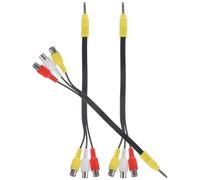 Garneck Adaptador Av Uno a Tres Hembra 35Mm a 3 para Receptor de TV Satélite Cable de Transferencia de Audio y Video Set de 3 Unidades Cabezal Extendido para Conexión Multiuso