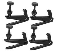 Garneck Ajustadores Finos para Violín 4 Piezas Negras, Aplicables 3/4-4/4, Gancho para Cuerda, Accesorios para Violín, Herramienta de Ajuste Precisa para Instrumentos Musicales