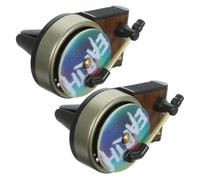 Garneck Ambientador para Coche 2 Piezas Diseño Tocadiscos Vintage, Clips para Ventilación, Fragancia Giratoria Recargable, Decoración Interior Automotor para Uso Diario