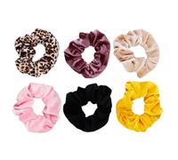 Garneck Amigables la Piel 6 Coleteros Elásticos Grandes sin Marcas Visibles de Tejido Ligero Color Aleatorio para Cabello Ideales para Varias Ocasiones y Uso en Muñeca