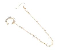 Garneck Anillo Nasal Falso con Cadena Colgante Aro de Nariz sin Perforación para Mujeres Joyería de Aro de Nariz con Clip para Bailes Indios y Fiestas Africanas