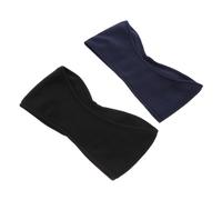 Garneck Banda Cabello y Orejeras Térmicas Unisex De Vellón Polar, Calentadora De Orejas Para Ciclismo y Running, Protección Para Invierno, Paquete 2 Piezas Negro y Azul