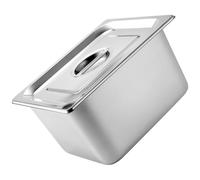 Garneck Bandeja de Acero Inoxidable con Tapa Diseño Simple con Esquinas Redondeadas Resistente a Manchas y Polvo para Buffet Adecuado para Tiendas de Pasteles y Cafeterías