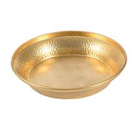 Garneck Bandeja Decorativa de Cobre Multifunción Dorada para Ofrendas y Decoración de Escritorio, Plato Budista para Rituales y Hogar, Accesorio Religioso Estable y Liso