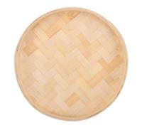 Garneck Bandeja Redonda de Bambú sin Pintar para Servir y Decoración de Pared Colgante Diseño Artesanal Ligero y Versátil para Salón Dormitorio y Eventos Festivos